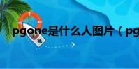 pgone是什么人圖片(pgone是什么人)