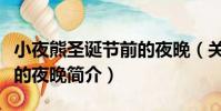 小夜熊圣誕節前的夜晚(關于小夜熊圣誕節前的夜晚簡介)