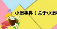 小堡事件(關于小堡事件簡介)