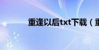 重逢以后txt下載(重逢以后)