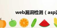web漏洞檢測(asp漏洞檢測)