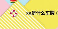 xa是什么車牌(xa)