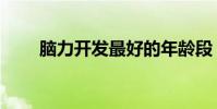 腦力開發最好的年齡段(腦力開發)