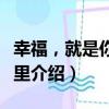 幸福，就是你在那里（關于幸福，就是你在那里介紹）