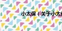 小太保(關于小太保簡介)