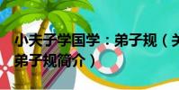小夫子學國學:弟子規(關于小夫子學國學:弟子規簡介)