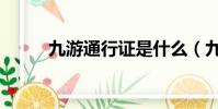 九游通行證是什么(九城通行證)