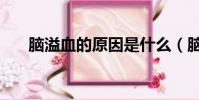 腦溢血的原因是什么(腦溢血的原因)