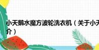 小天鵝水魔方波輪洗衣機(關于小天鵝水魔方波輪洗衣機簡介)