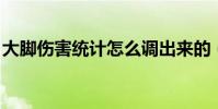 大腳傷害統計怎么調出來的(大腳 傷害統計)