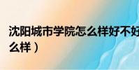 沈陽城市學院怎么樣好不好(沈陽城市學院怎么樣)