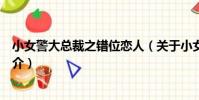 小女警大總裁之錯位戀人(關于小女警大總裁之錯位戀人簡介)