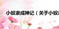 小奴隸成神記(關于小奴隸成神記簡介)