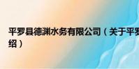 平羅縣德淵水務有限公司(關于平羅縣德淵水務有限公司介紹)