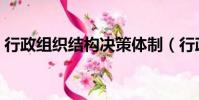 行政組織結構決策體制(行政組織決策體制)