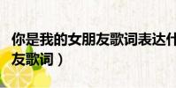 你是我的女朋友歌詞表達什么(你是我的女朋友歌詞)