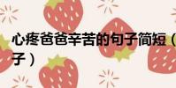 心疼爸爸辛苦的句子簡短(心疼爸爸辛苦的句子)