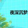 夜深沉夢繾綣書傾墨班長（夜深沉）