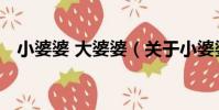 小婆婆 大婆婆(關于小婆婆 大婆婆簡介)