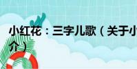 小紅花:三字兒歌(關于小紅花:三字兒歌簡介)