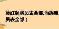 笑紅顏演員表全部,海綿寶寶鄰居(笑紅顏演員表全部)