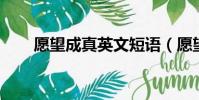愿望成真英文短語(愿望成真 英文)