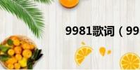 9981歌詞(9981)