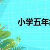 小學五年級（關于小學五年級簡介）