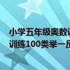 小學五年級奧數訓練100類舉一反三（關于小學五年級奧數訓練100類舉一反三簡介）