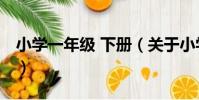小學一年級 下冊(關于小學一年級 下冊簡介)