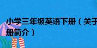 小學三年級英語下冊(關于小學三年級英語下冊簡介)