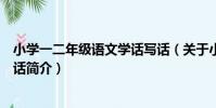 小學一二年級語文學話寫話(關于小學一二年級語文學話寫話簡介)