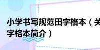 小學書寫規范田字格本(關于小學書寫規范田字格本簡介)