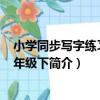 小學同步寫字練習冊 3年級下（關于小學同步寫字練習冊 3年級下簡介）