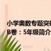小學奧數專題突破AB卷：5年級（關于小學奧數專題突破AB卷：5年級簡介）