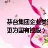 茅臺集團企業類型變更為國有控股0（茅臺集團企業類型變更為國有控股）