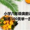 小學六年級奧數訓練100類舉一反三（關于小學六年級奧數訓練100類舉一反三簡介）