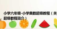 小學六年級-小學奧數超級教程(關于小學六年級-小學奧數超級教程簡介)