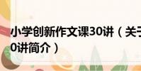 小學創新作文課30講(關于小學創新作文課30講簡介)