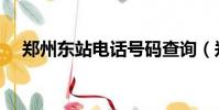 鄭州東站電話號碼查詢(鄭州東站電話)