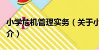 小學危機管理實務(關于小學危機管理實務簡介)
