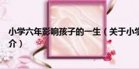 小學六年影響孩子的一生(關于小學六年影響孩子的一生簡介)