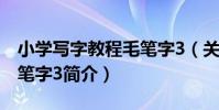 小學寫字教程毛筆字3(關于小學寫字教程毛筆字3簡介)