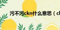 污不污ckn什么意思(ckn為什么污)