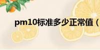 pm10標準多少正常值(pm10 標準)