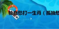 獨自愁打一生肖(孤獨愁苦打一生肖)