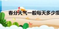 春分天氣一般每天多少度(春分天氣)