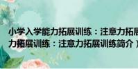 小學入學能力拓展訓練:注意力拓展訓練(關于小學入學能力拓展訓練:注意力拓展訓練簡介)