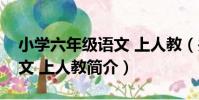 小學六年級語文 上人教(關于小學六年級語文 上人教簡介)