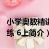 小學奧數精講精練 6上（關于小學奧數精講精練 6上簡介）